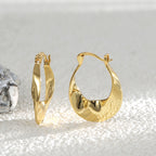 E0376 Creative Hollow Earrings Irregular Earrings for Women Twisted Ear Clips Fashion Retro