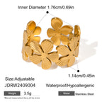 Finger Bracelet Stainless Steel Pearl Jewelry Ring Non-Fading for Women