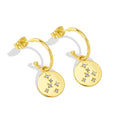 Gold-Plated Brass Star CZ Earrings — Soft Contour with gold-tone brass construction