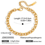 Classic Basic Chain Bracelet18k Non-Fading Stainless Steel Jewelry