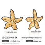 2H Oil Drop Flower Earrings Exaggerated Ear Jewelry Stainless Steel Accessories Earrings