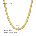 Snake Chain Stainless Steel 18K Gold-Plated Necklace — alternate product view — jewelry finish and design detail