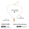 Stainless Steel Necklace in Gold-Tone with Chain Detail with gold-tone stainless steel construction