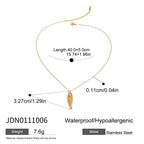 2H Necklace Accessories Collarbone Chain Non-Fading Jewelry Stainless Steel Accessories