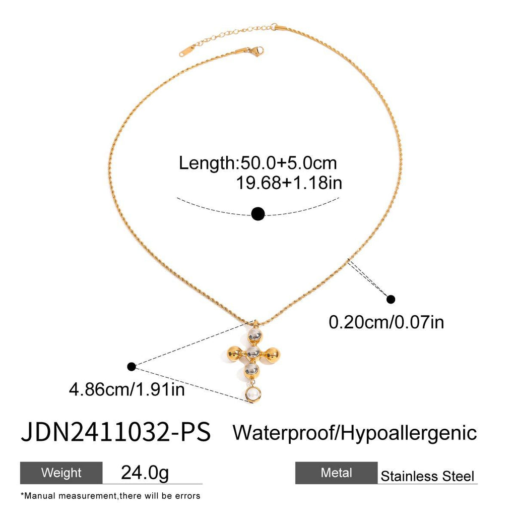 Stainless Steel Heart Necklace Collarbone Chain Jewelry Non-Fading