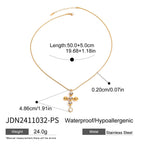 Stainless Steel Heart Necklace Collarbone Chain Jewelry Non-Fading