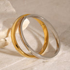 Stainless Steel Plain Ring Bracelet Smooth Clasp Bangle Bracelet