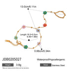 Stainless Steel Zircon Pearl Finger Bracelet Non-Fading Jewelry