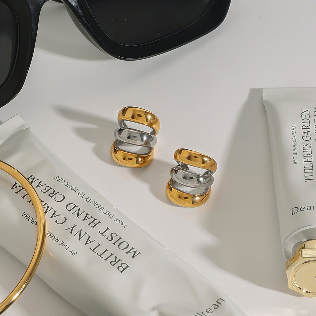 Stainless Steel Color Matching Ear Clip No Hole Earrings Ear Jewelry Earrings