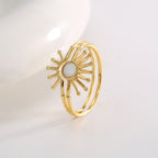 R0645 Bohemian Creative Design Sun Combination Ring for Women, Personalized Epoxy Detachable Set Ring