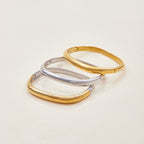 Stainless Steel Simple Square Bracelet Fashion Metal Buckle Vintage Bangle