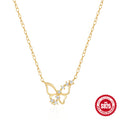 Sterling Silver Butterfly Necklace For Women Minimalist Clavicle Chain — collection product image 06