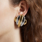 Stainless Steel Geometric Stud Earrings Jewelry Does Not Fade18k Gold accessories