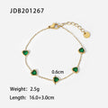 Cubic Zirconia Vintage Stainless Steel Gold-Plated Bracelet — jewelry construction — jewelry finish and design detail