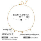 Zircon Necklace Women's Collarbone Chain Non-Fading Stainless Steel Jewelry