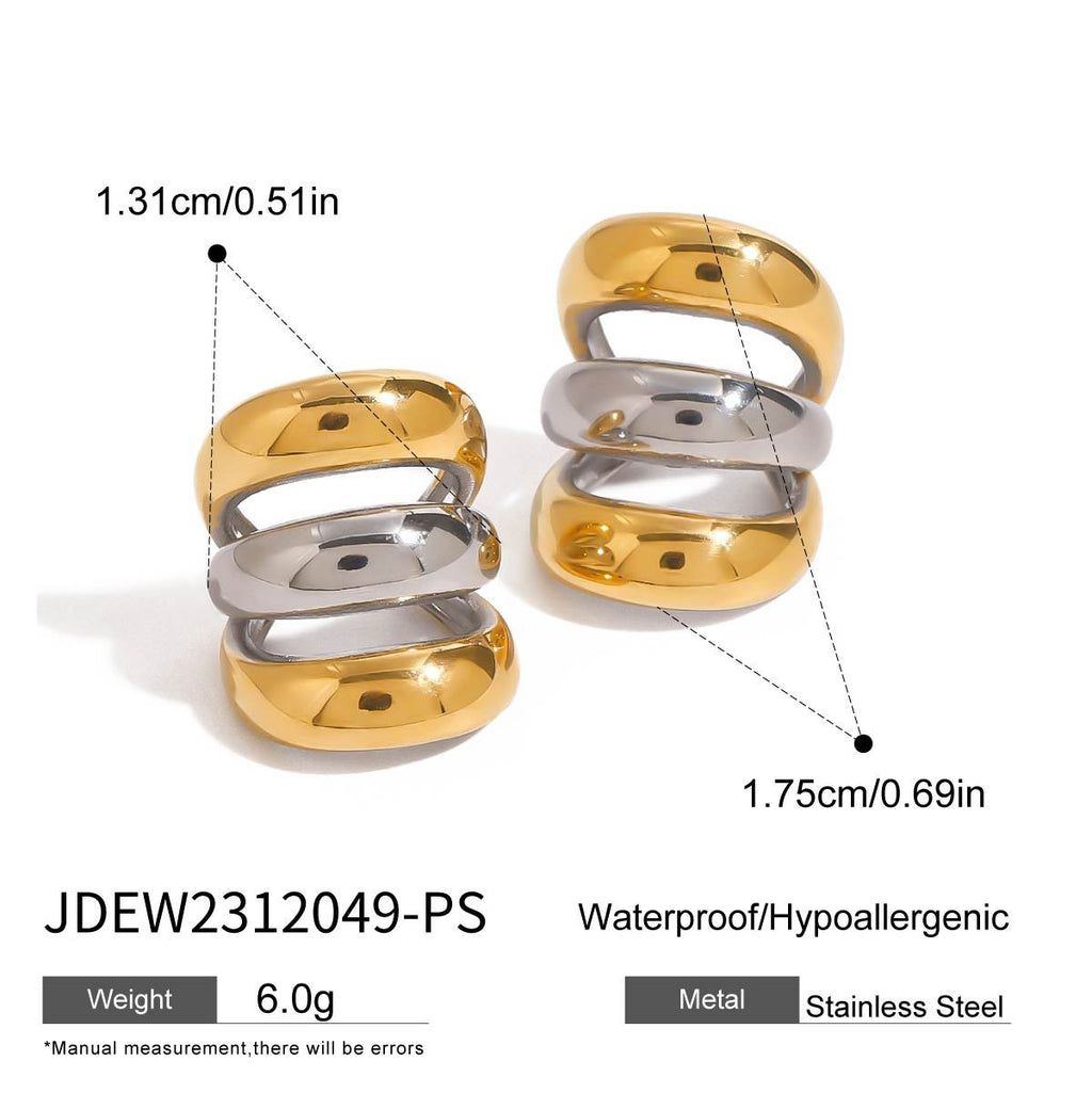 Stainless Steel Color Matching Ear Clip No Hole Earrings Ear Jewelry Earrings