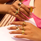 2H Stainless Steel Pendant Ring Non-Fading Jewelry Stainless Steel Accessories ring