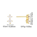 SE0253 S925Silver Meteor Inlaid Zircon Simple Earrings Star Small Earrings Jewelry