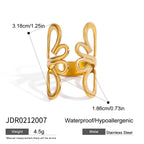 2H Stainless Steel Pendant Ring Non-Fading Jewelry Stainless Steel Accessories ring