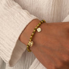 B0257 Vintage Heart Tree Handmade Beaded Holiday Beads