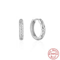 Star Zircon 925 Sterling Silver Hoop Earrings — decorative detail — jewelry finish and design detail