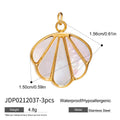 Gold-Plated Stainless Steel Pendant Charm — finish and profile — jewelry finish and design detail