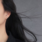 E0032 Simple Geometric Square Zircon Earrings for Women Gold-Plated Ear Studs925Silver Needle Jewelry