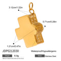 Gold-Plated Stainless Steel Pendant Charm — plating detail — jewelry finish and design detail