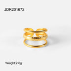 Stainless Steel Irregular Open Ring ring