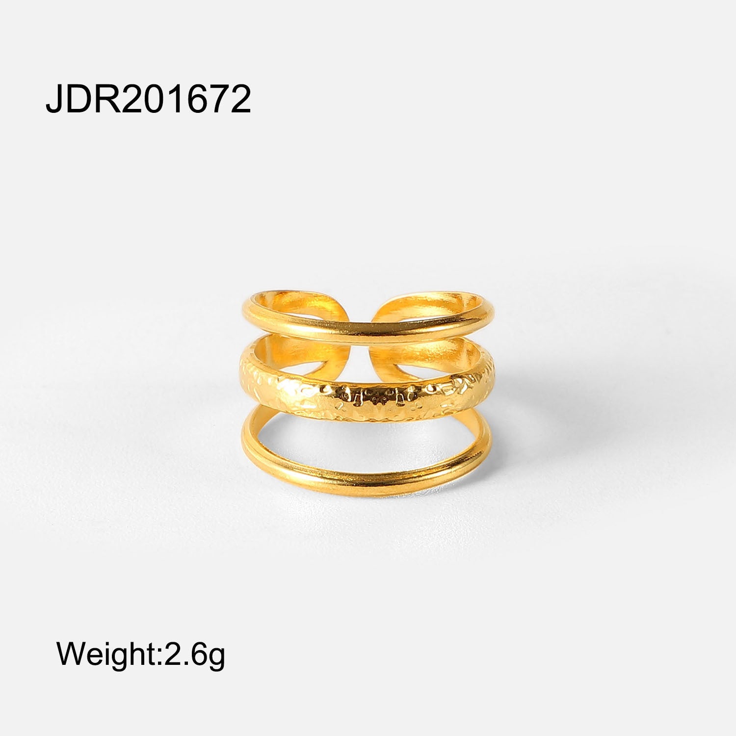 Stainless Steel Irregular Open Ring ring