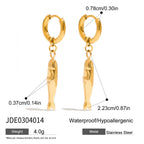 2H Stainless Steel Fish Earrings Ear Jewelry Design Sense Stud Earrings Accessories