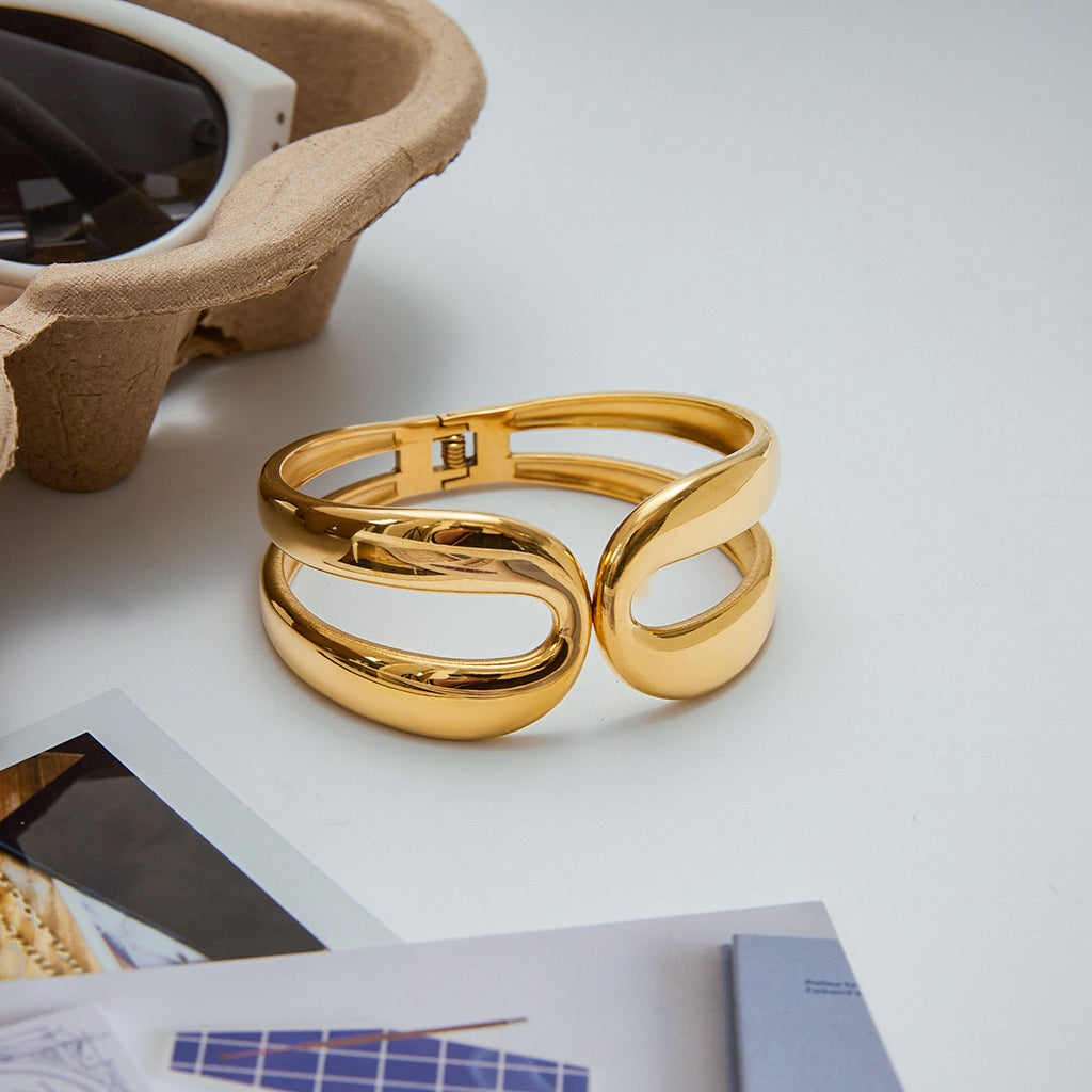 Stainless Steel Open Bracelet Non-Fading Jewelry Bangle