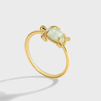 R0279 Simple Retro Opal Personality Fashion Ring Turtle Jewelry Design Ring