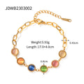 Cuban Link Stainless Steel Bracelet in Gold-Plated with Linked Detail — alternate product view