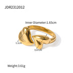 Ornament18K Gold Stainless Steel Exaggerated Ring rings Female