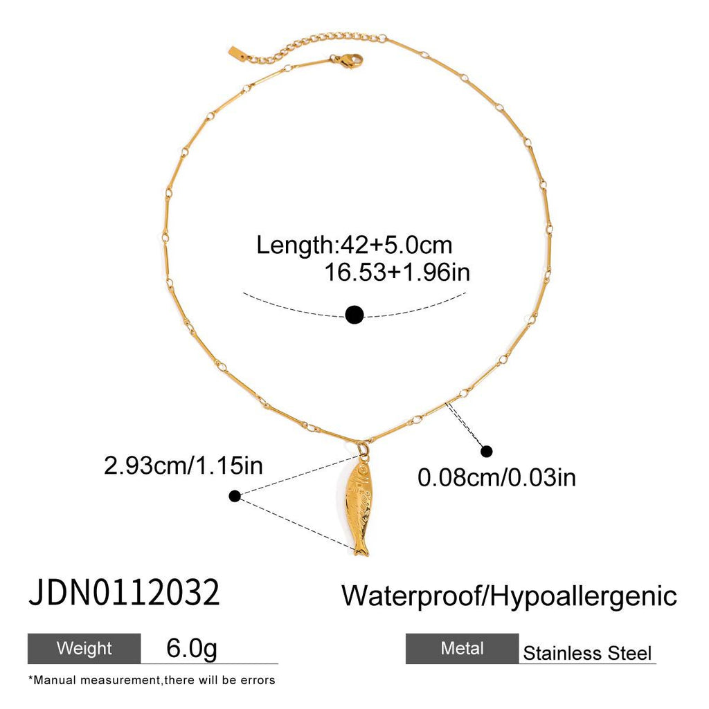 Stainless Steel Vacation Jewelry Necklace Collarbone Chain Halter Accessories for Women