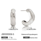 Stainless Steel c Shaped Earrings Non-Fading Ear Jewelry Accessories for Women