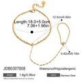 Gold-Plated Stainless Steel Bracelet with Heart Interlocking Detail — jewelry construction