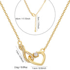 CYN0112 Infinite Love Copper Necklace Vintage Fashion Butterfly Tassel Heart-shaped Collarbone Chain