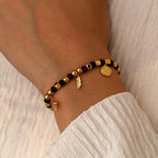 B0309 Ocean Seagull Feather Bracelet Trendy Beaded