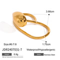 18K Gold-Plated Stainless Steel Earrings — Contemporary Style — close-up detail — jewelry finish and design detail