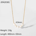 18K Gold-Plated Freshwater Pearl Stainless Steel Necklace — jewelry construction