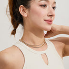 Stainless Steel Zircon Full Diamond Necklace for Women, Non-Fading Collarbone Chain, Short Necklace Jewelry