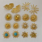 Stainless Steel Turquoise Earrings Zircon Stud Earrings Ear Jewelry Earrings