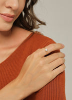 R0226 Fashion Simple Heart-Shaped Zircon Ring gold Love Heart Ring Women's Foreign Trade Jewelry