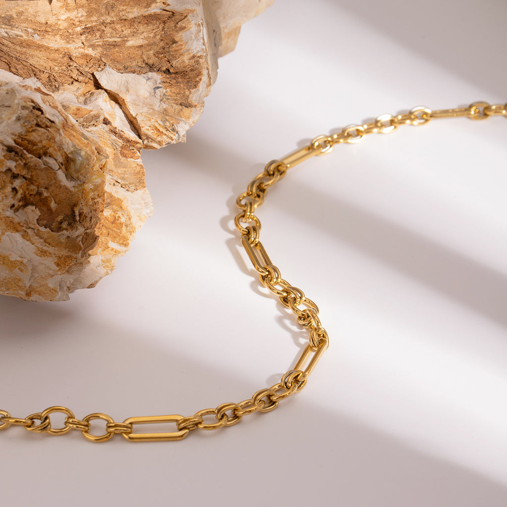 2H Stainless Steel Necklace Choker Non-Fading Jewelry Collarbone Chain