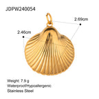 Stainless Steel Ocean Series Jewelry Accessories Heart diy Cross Pendant Necklace Pendant