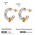 Stainless Steel Stud Earrings in 18K Gold-Tone — Modern Edit with gold-tone stainless steel construction