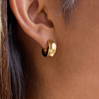 2H Stainless Steel gold Earrings Studs Non-Fading Ear Jewelry for Women