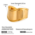 Sculptural Cuff Stainless Steel Gold-Plated Bracelet — product profile — jewelry finish and design detail